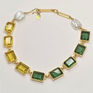 Lizzie Fortunato Vert Collar Necklace in Green
